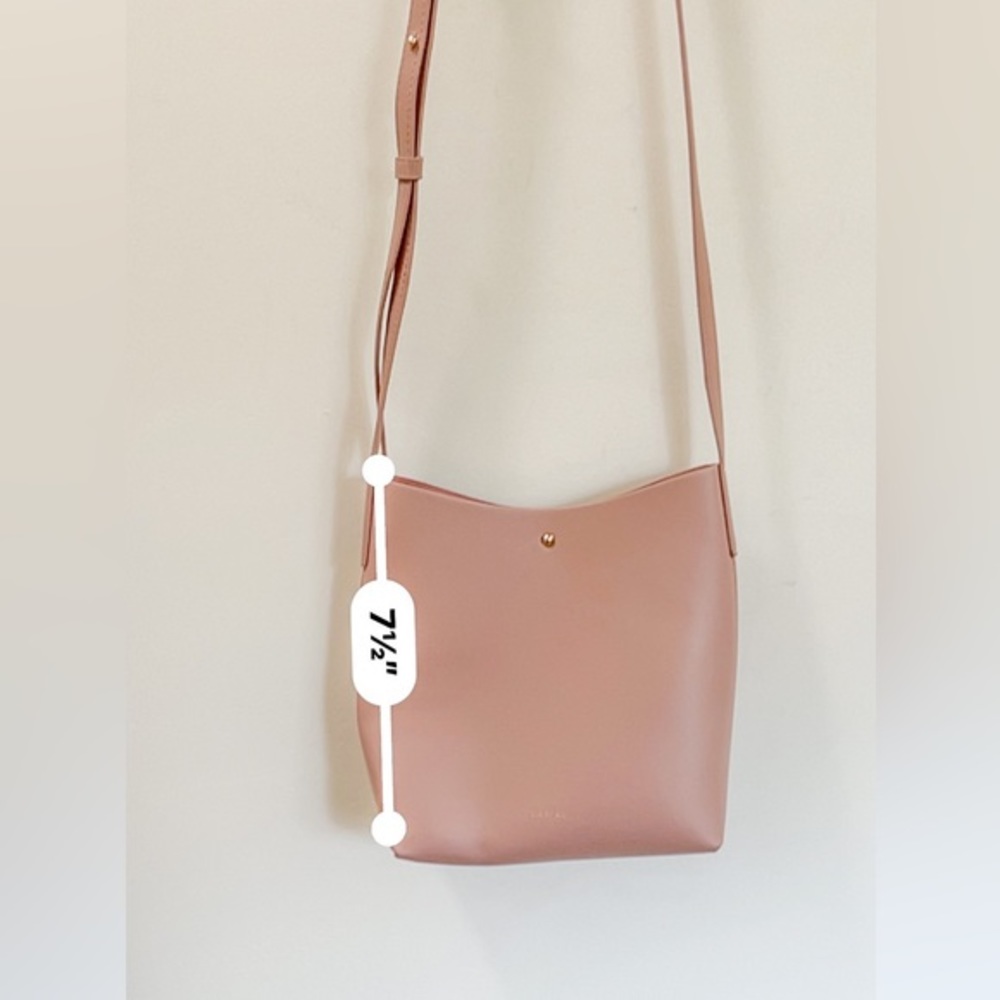 Anthropology‎ Samara Bag Blush Pink Crossbody Messenger Style Purse Adjustable - Picture 7 of 9